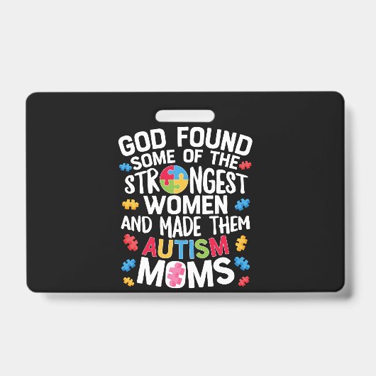 God vond een aantal sterkste vrouwen in shirt auti badge (Front)