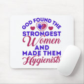 God vond sterkste vrouwelijke tandarts RDH Muismat (Met muis)