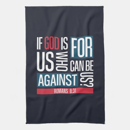 God voor ons theedoek (Verticaal)