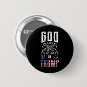God Wapens En Trump Ondersteuning  Ronde Button 5,7 Cm (Voorkant /achterkant)