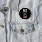 God Wapens En Trump Ondersteuning  Ronde Button 5,7 Cm (In situ)