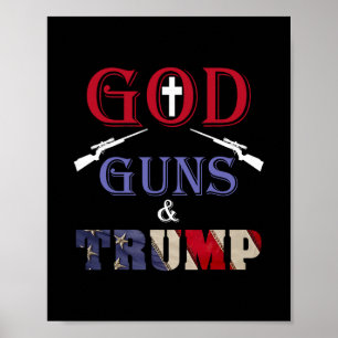 God Wapens En Trump Trump Republikein  Poster