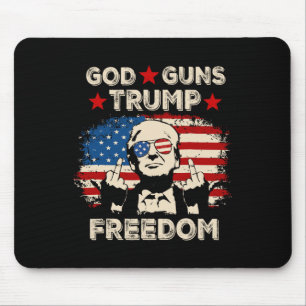 God Wapens Trump Vrijheid Republikeins Conservatie Muismat