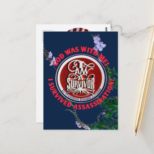 "GOD WAS MET MIJ" IK BEN EEN OVERLEVEND Briefkaart (Voorkant / Achterkant in situ)