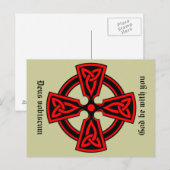 God Wees bij je Latijns Keltisch Kruis Briefkaart (Voorkant / Achterkant)
