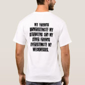 GOD WEET ME BEST, IK VERTROUW NIET OP JE ADVIES... T-SHIRT (Achterkant)