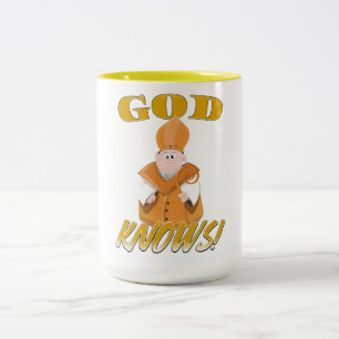 God weet! tweekleurige koffiemok