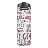 God: Weg Maker, Licht, Hoeder Thermosbeker (Voorkant)