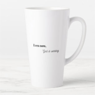 God werkt Christelijk typografie ontwerp mok