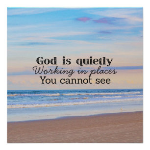 God werkt christelijke typografie Bijbels Perfect Poster