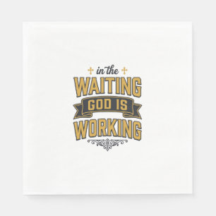 God Werkt Vintage Geloof Typografie T-shirt_1 Servet