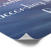 God werkt voor de goede bijbelse zonsopgang poster (Hoek)