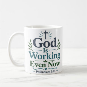 God Werkt Zelfs Nu Bijbelse Waarheid Quote Koffiemok
