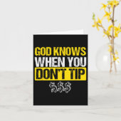 God White Tip Bartender Barman Ober Pub Gift Kaart (Gele Bloem)