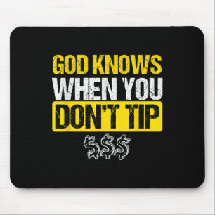 God White Tip Bartender Barman Ober Pub Gift Muismat