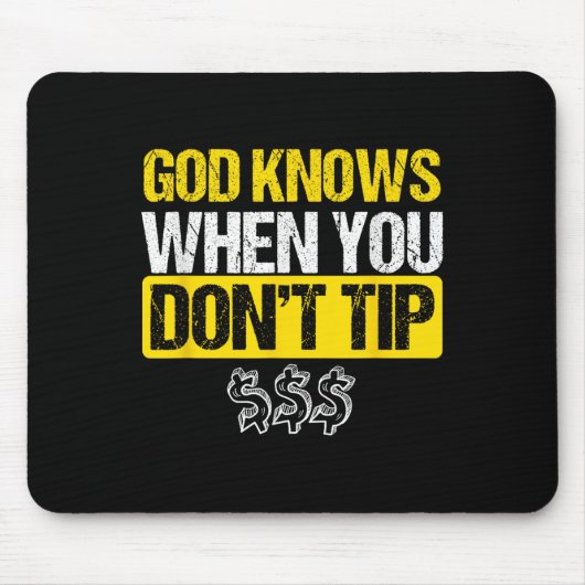 God White Tip Bartender Barman Ober Pub Gift Muismat (Voorkant)