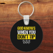 God White Tip Bartender Barman Ober Pub Gift Sleutelhanger (Voorkant)