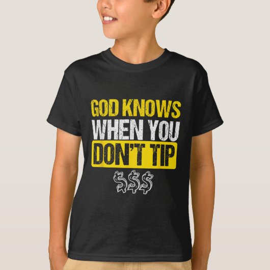 God White Tip Bartender Barman Ober Pub Gift T-shirt (Voorkant)