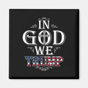 God Wij Trump 2024 Amerikaanse vlag Patriottische Magneet