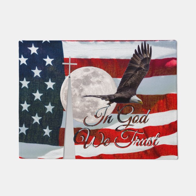 God wij vertrouwen Doormat Rug Deurmat (Voorkant)