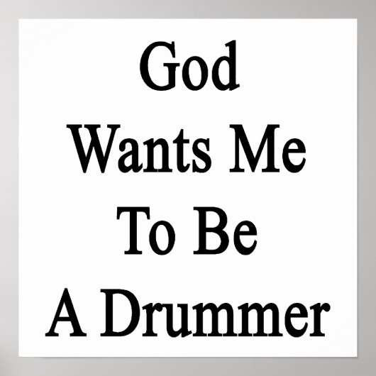 God wil dat ik een drummer ben poster (Voorkant)