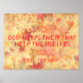 God wil nieuw jaar poster (Voorkant)