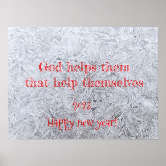 God wil nieuw jaar poster (Voorkant)