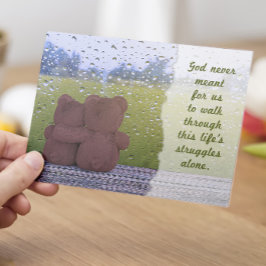 God wilde nooit dat we alleen zouden lopen - ik be bedankkaart