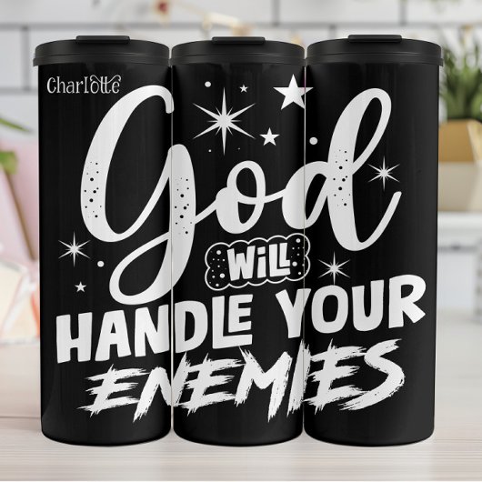 God Will Handle Your Enemies Thermosbeker