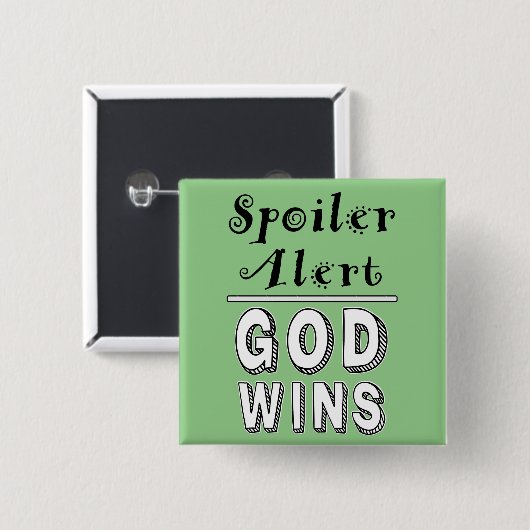 God Wins Button (Voorkant /achterkant)