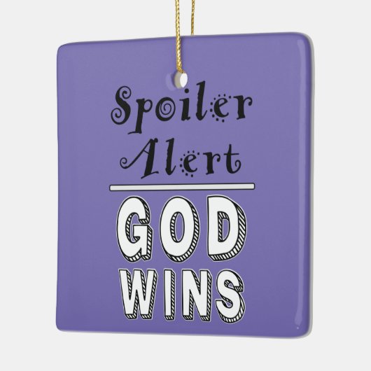 God Wins Keramisch Ornament (Links)