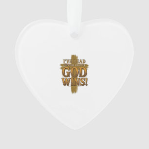 God Wint Christelijk Vintage Kruis Typografie T-sh Ornament