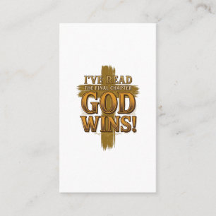 God Wint Christelijke Vintage Kruis Typografie T-s Visitekaartje