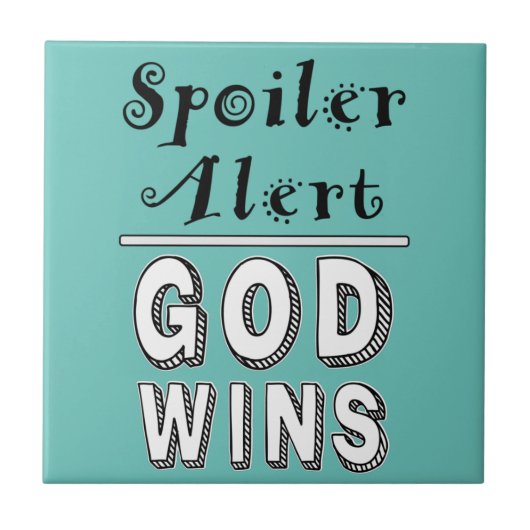 God wint keramische Tegel Tegeltje (Voorkant)