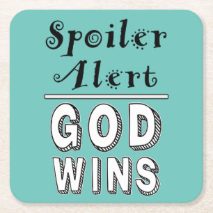 God Wint Vierkante Onderzetter