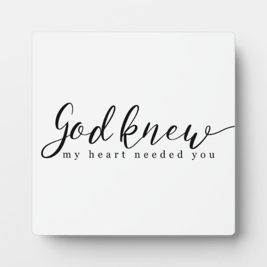 God wist dat mijn hart je nodig had fotoplaat (Voorkant)