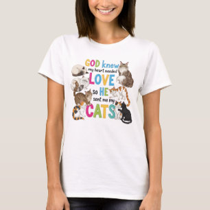 God wist dat mijn hart katten nodig had - Schattig T-shirt
