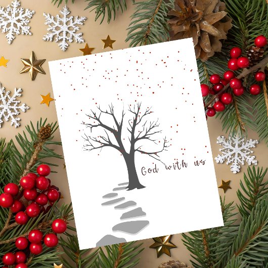 God With Us Christmas Greeting Card Feestdagen Kaart