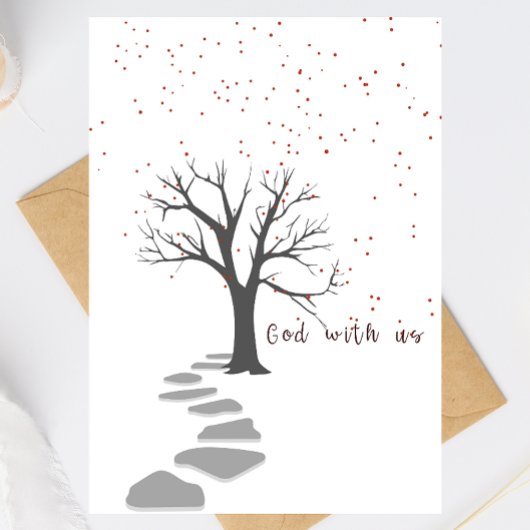 God With Us Christmas Greeting Card Feestdagen Kaart