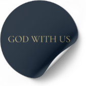 GOD WITH US – Navy Minimal Christmas Sticker