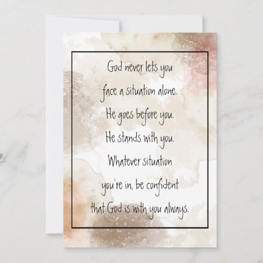 God With You Always Never Alone Inspirational   (Voorkant)