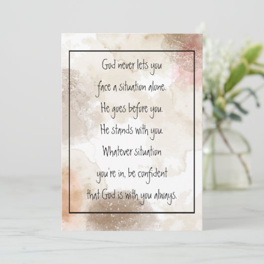 God With You Always Never Alone Inspirational (Staand voorkant)