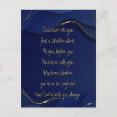God With You Always Never Alone Inspirational  Briefkaart (Voorkant)