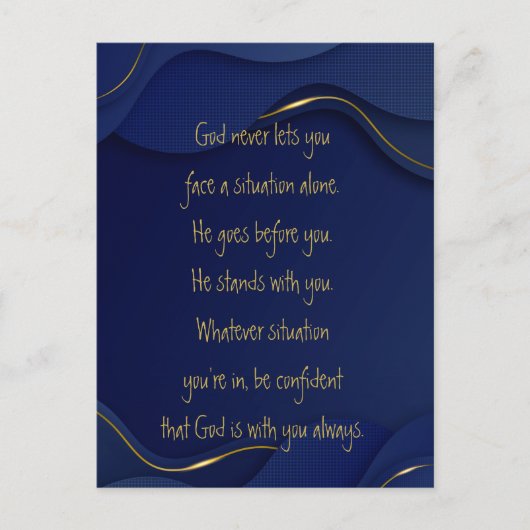 God With You Always Never Alone Inspirational  Briefkaart (Voorkant)