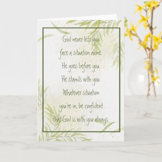 God With You Always Never Alone Inspirational   Ca Kaart (Gele Bloem)