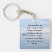 God With You Always Never Alone Inspirational Key Sleutelhanger (voorkant)