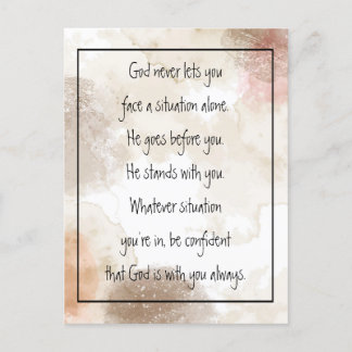 God With You Always Never Alone Inspirational Po Briefkaart