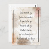 God With You Always Never Alone Inspirational Po Briefkaart (Voorkant / Achterkant)
