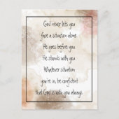 God With You Always Never Alone Inspirational   Po Briefkaart (Voorkant)