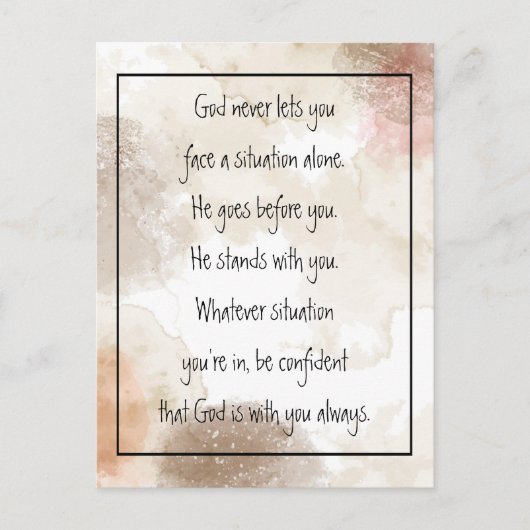 God With You Always Never Alone Inspirational Po Briefkaart (Voorkant)